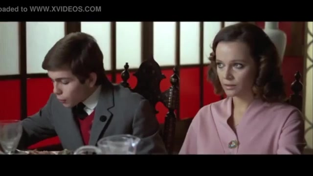 horny son trying to pull down his stepmom panties at the dinner table